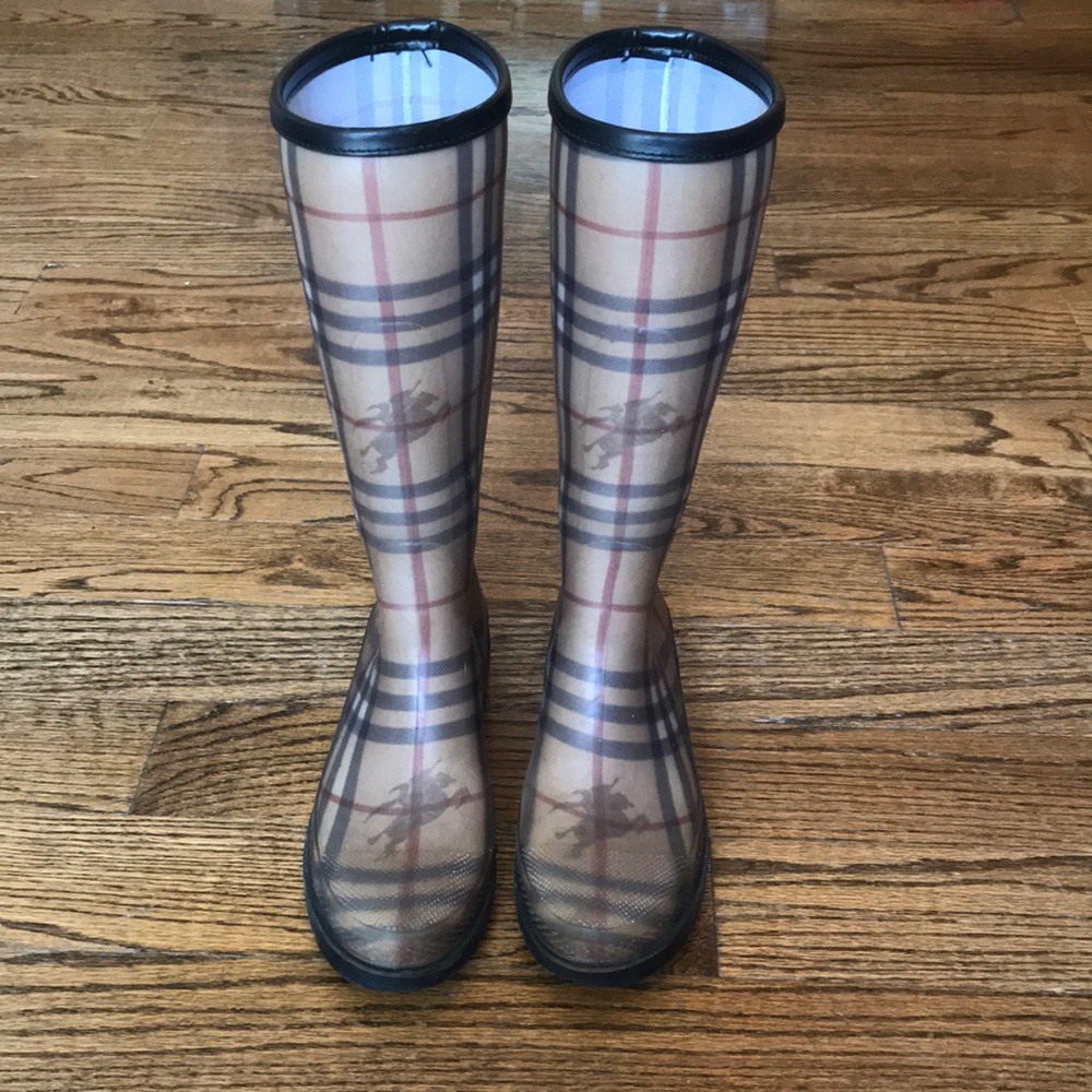 Burberry rain boots